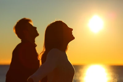 couple at sunset